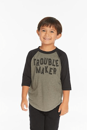 Chaser Kids Trouble Maker Jersey Top in Safari - Estilo Boutique