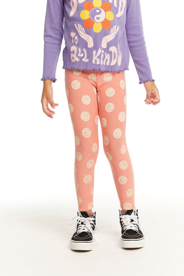 Chaser Leopard Smileys Leggings in Burnt Coral - Estilo Boutique
