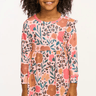 Chaser Longsleeve Ruffle Dress in Floral & Leopard - Estilo Boutique