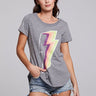 Chaser Multi Bolt Shirt in Streaky Grey - Estilo Boutique