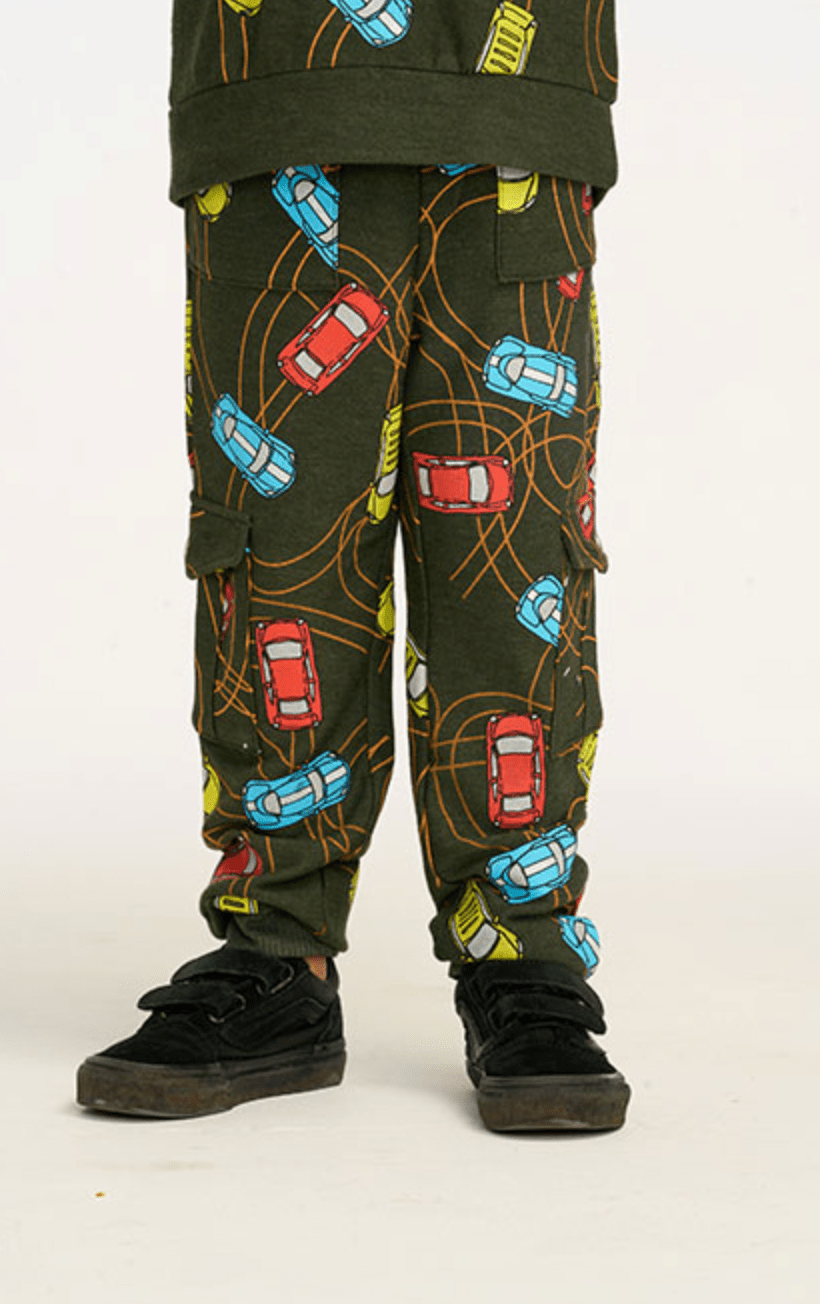 Chaser Race Car Cargo Pants in Forest Night - Estilo Boutique