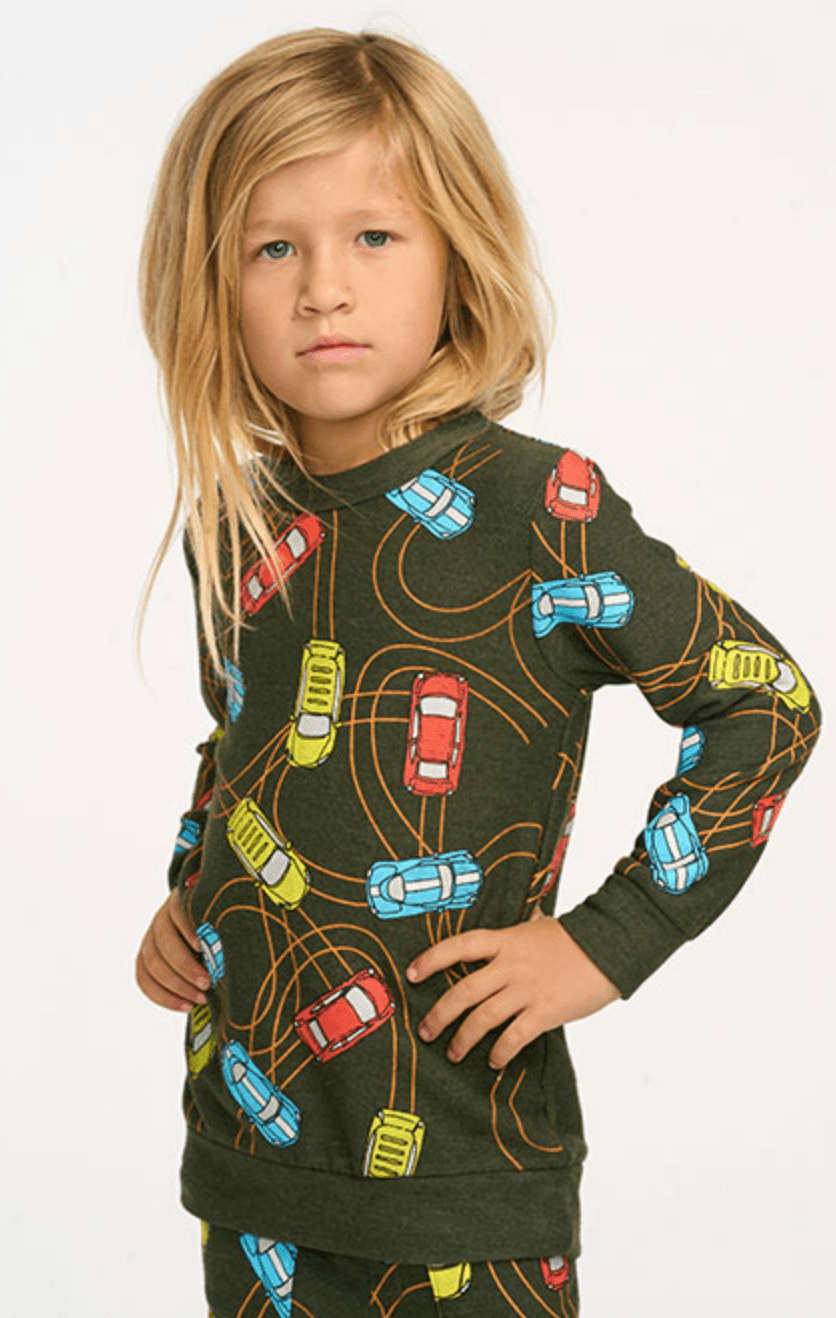 Chaser Race Cars Pullover in Forest Night - Estilo Boutique