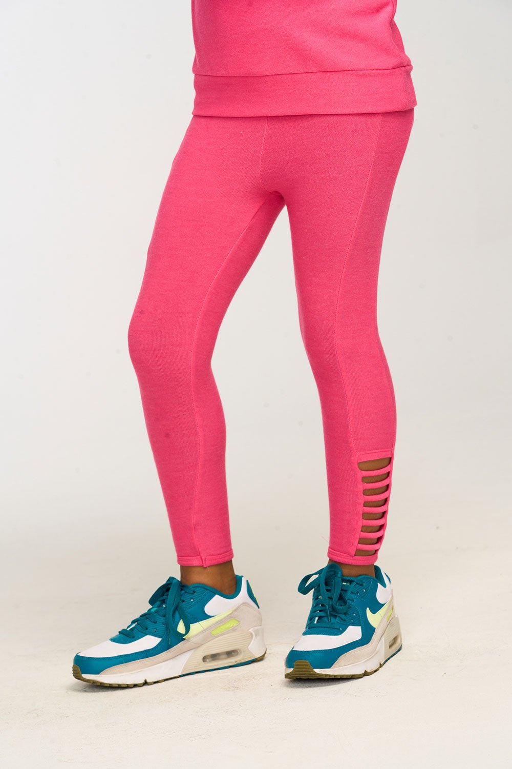 Chaser Side Detail Leggings in Flamingo Pink - Estilo Boutique