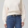 Citizen of Humanity Koya Turtleneck Sweatshirt in Canvas - Estilo Boutique