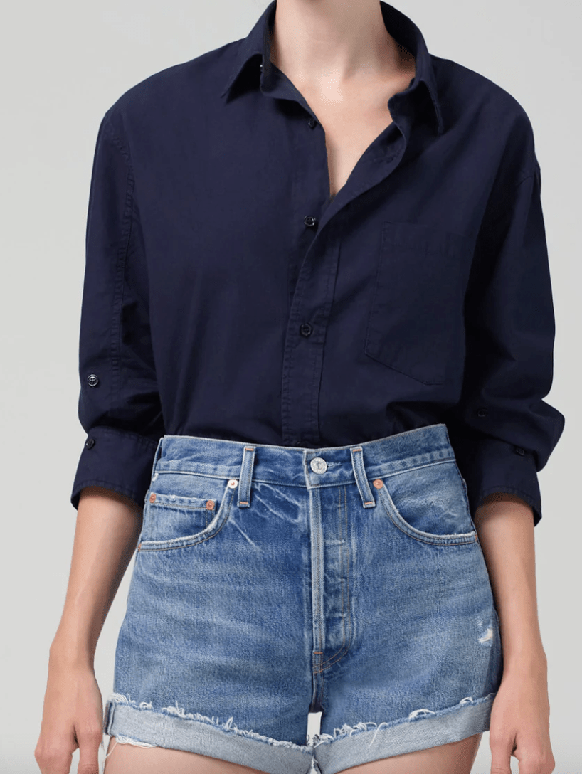 Citizens Of Humanity Kayla Shirt in Navy - Estilo Boutique