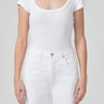Citizens Of Humanity Lima Scoop Neck Tee in White - Estilo Boutique