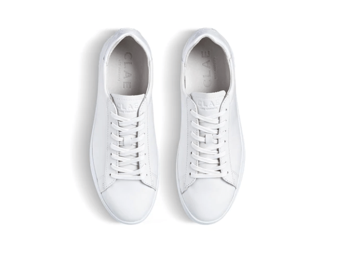 Clae Bradley Sneaker in Tripe White Leather - Estilo Boutique