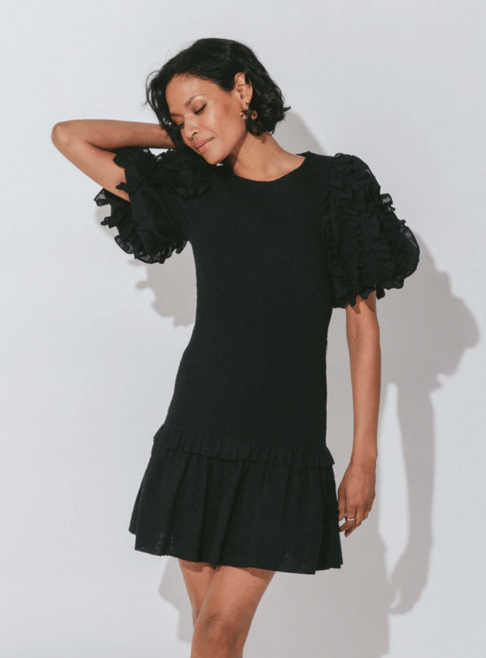 Cleobella Colette Mini Dress in Black - Estilo Boutique