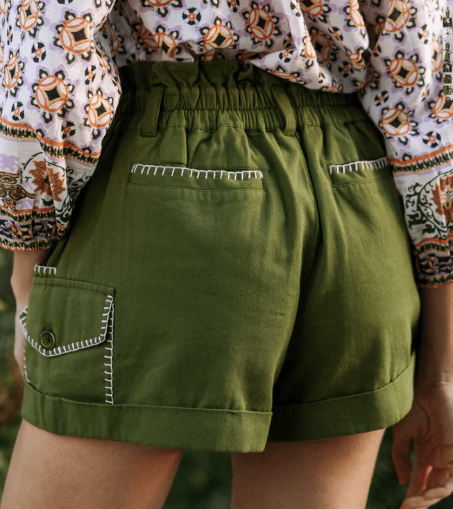 Cleobella Emeric Short in Cypress Green - Estilo Boutique