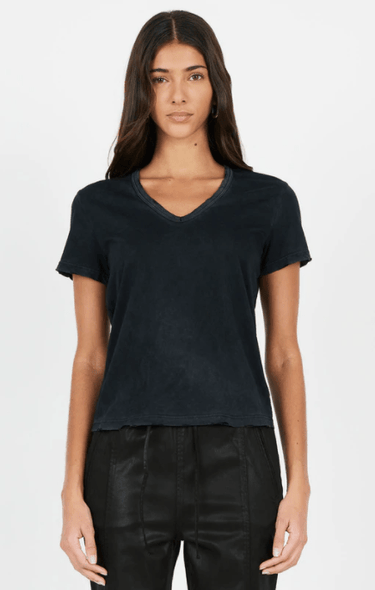 Cotton Citizen Standard V-Neck Tee in Vintage Black - Estilo Boutique