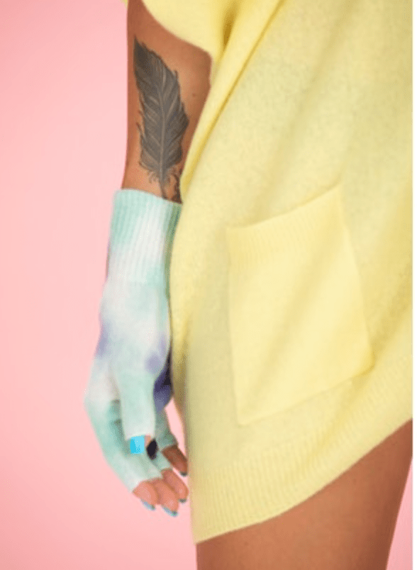 Crush Cashmere San Fran Tie Dye Fingerless Gloves - Estilo Boutique