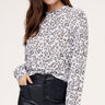 David Lerner Veronica Puff Sleeve Top in Painted Leopard - Estilo Boutique