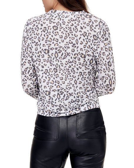 David Lerner Veronica Puff Sleeve Top in Painted Leopard - Estilo Boutique