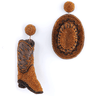 Deepa Cowboy Earrings in Brown - Estilo Boutique