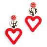 Deepa Gurnani Candi Heart Earrings - Estilo Boutique