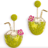 Deepa Gurnani Coconut Water Earrings in Green - Estilo Boutique