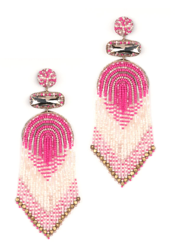 Deepa Gurnani Ishani Earrings in Hot Pink – Estilo Boutique