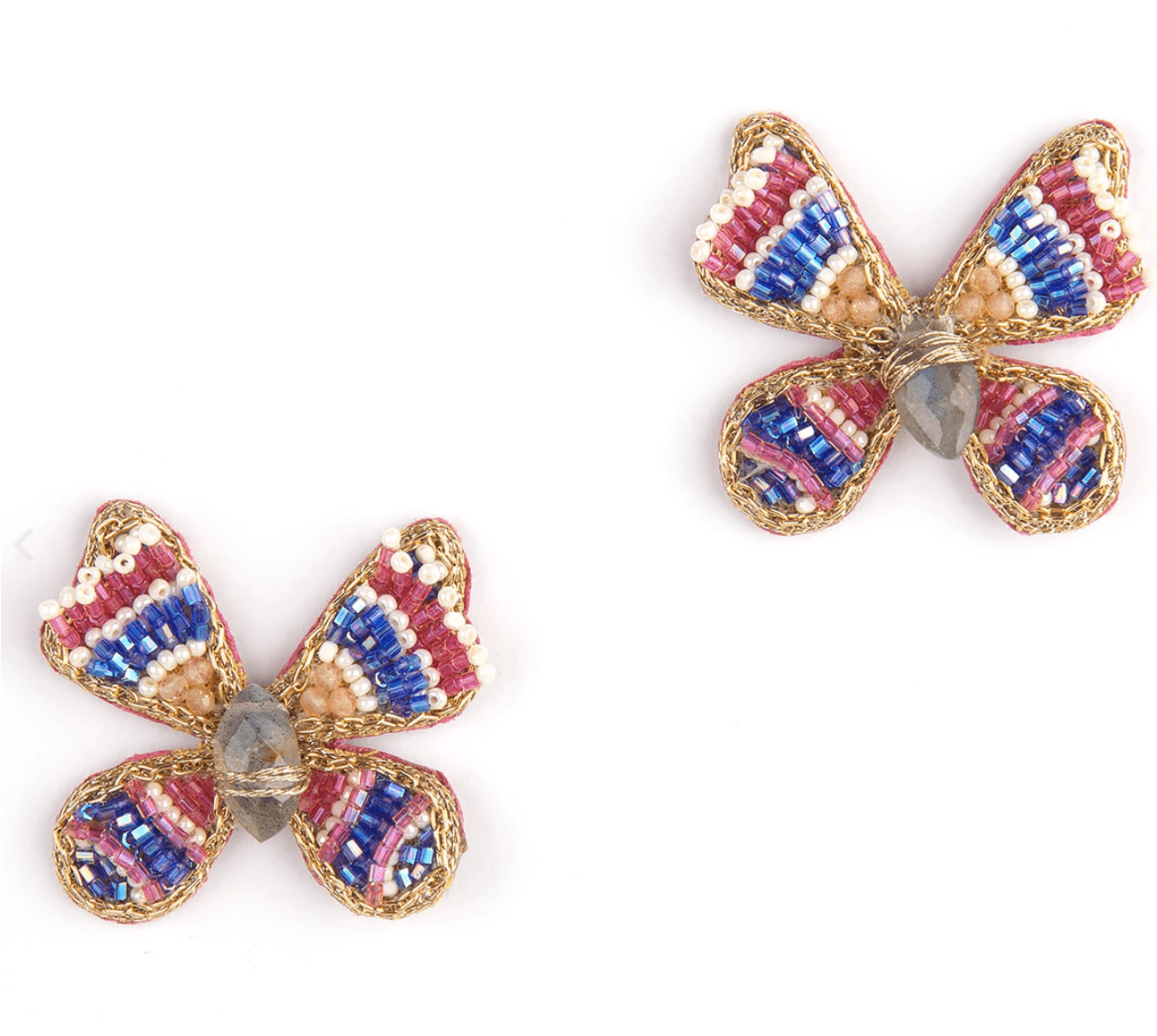 Deepa Gurnani Mariposa Earrings in Fuchsia - Estilo Boutique