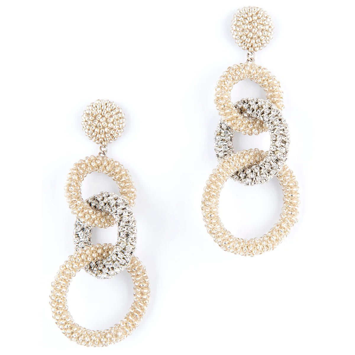Deepa Gurnani Sienna Earrings in Silver - Estilo Boutique