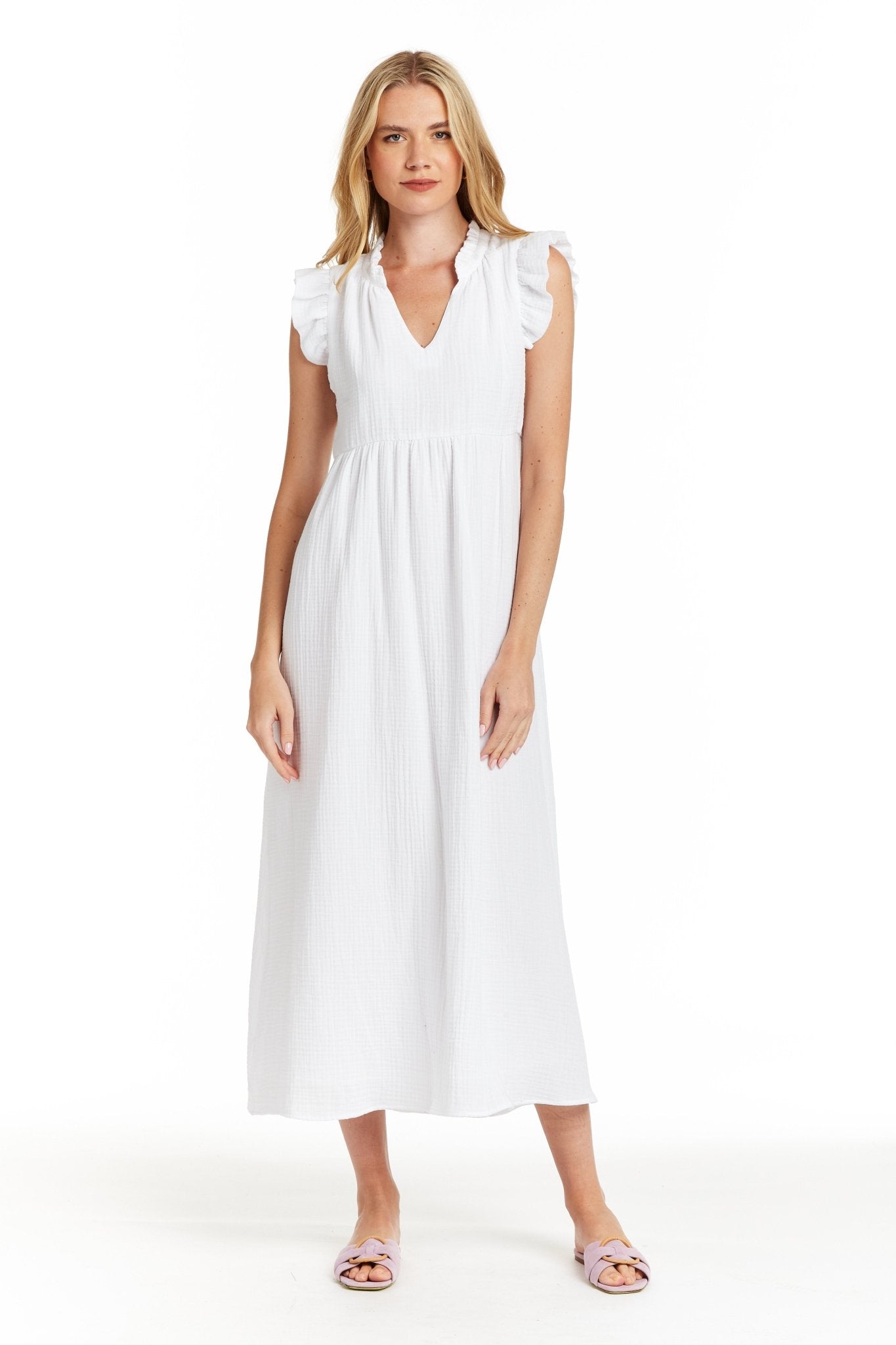 Drew Briana Dress in White - Estilo Boutique