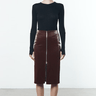 Enza Costa Cashmere LS Crew Bodysuit in Black - Estilo Boutique