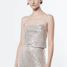 Enza Costa Sequin Cami in Silver - Estilo Boutique
