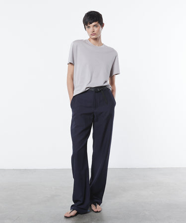 Enza Costa Supima Cotton Oversized Short Sleeve in Limestone - Estilo Boutique