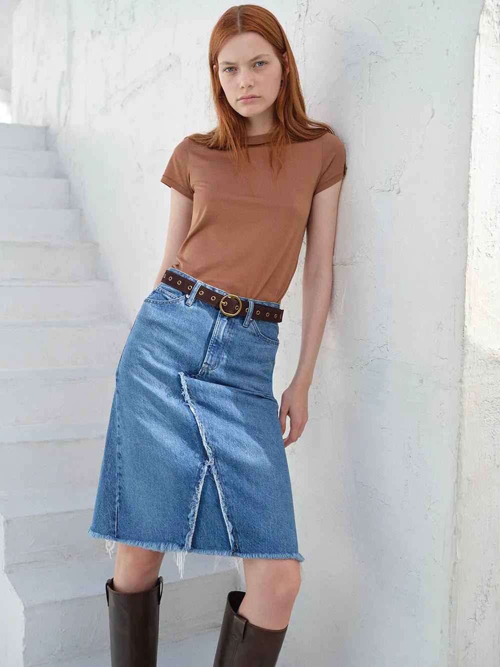 Frame Deconstructed Skirt in Mabel - Estilo Boutique