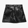 Frame High N Tight Recycled Leather Skirt in Noir - Estilo Boutique