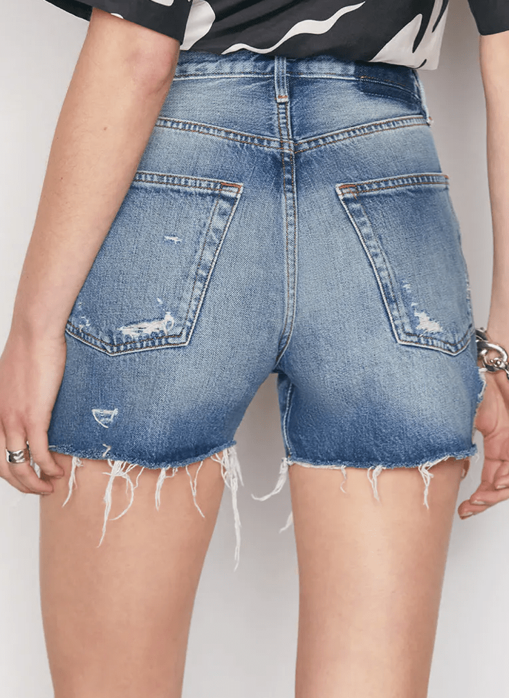 Frame High Rise Vintage Shorts in Northville Rips - Estilo Boutique