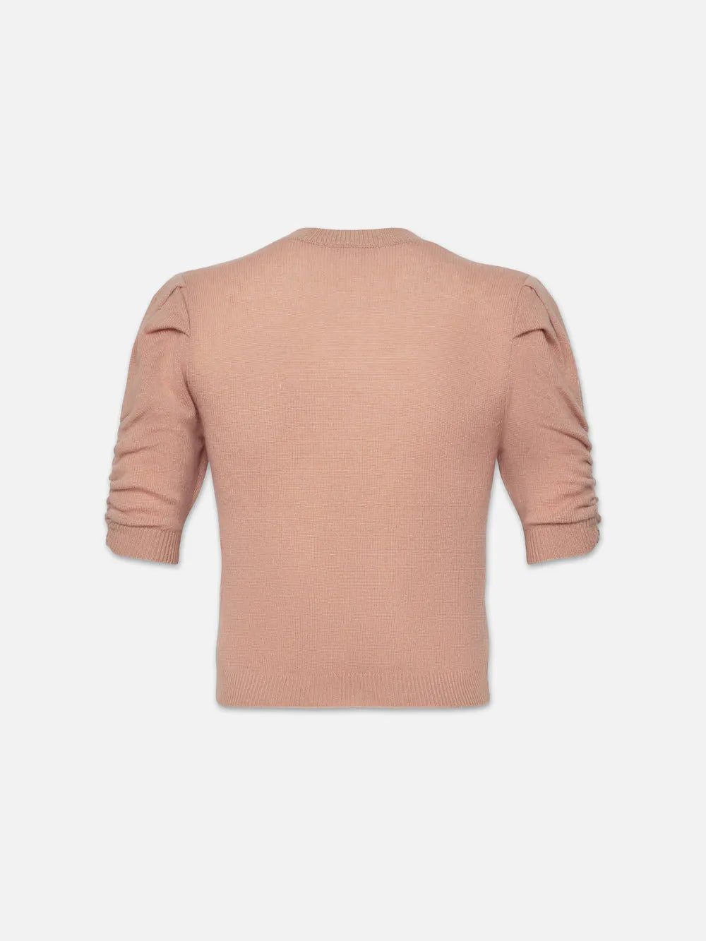Frame Ruched Sleeve Cashmere Sweater in Blush - Estilo Boutique