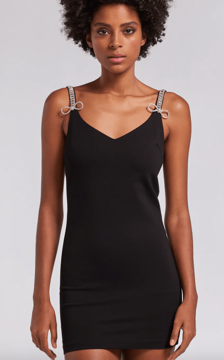 Generation Love Corinne Crystal Bow Dress in Black - Estilo Boutique