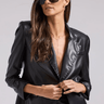 Generation Love Lou Vegan Leather Blazer in Black - Estilo Boutique