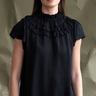 Go Silk Go Brunch Date Top in Washed Black - Estilo Boutique