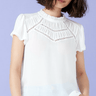 Go Silk Go Throwback Top in White - Estilo Boutique