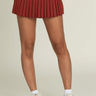 Gold Hinge Pleated Tennis Skirt in Chestnut - Estilo Boutique