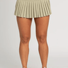 Gold Hinge Pleated Tennis Skirt in Pale Moss - Estilo Boutique
