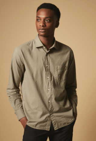 Hartford Classic Paul Long Sleeve Shirt in Olive - Estilo Boutique