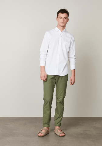Hartford Cotton Slim-Fit Storm Shirt in White - Estilo Boutique