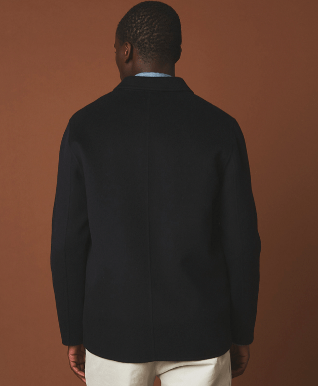Hartford Double-Face Wool Jay Jacket in Navy - Estilo Boutique