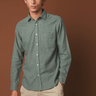 Hartford Flannel Slim-Fit Storm Shirt in Almond - Estilo Boutique