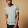 Hartford Light Jersey Crew in Gray-Green - Estilo Boutique