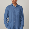 Hartford Linen Shirt in Nautic Blue - Estilo Boutique