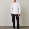 Hartford Slim -Fit Cotton "Pique" Sammy Shirt in White - Estilo Boutique