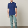 Hartford Slub Jersey Polo in Worker Blue - Estilo Boutique