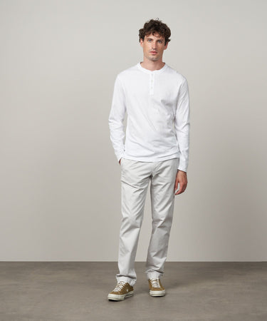 Hartford White Henley T-Shirt - Estilo Boutique