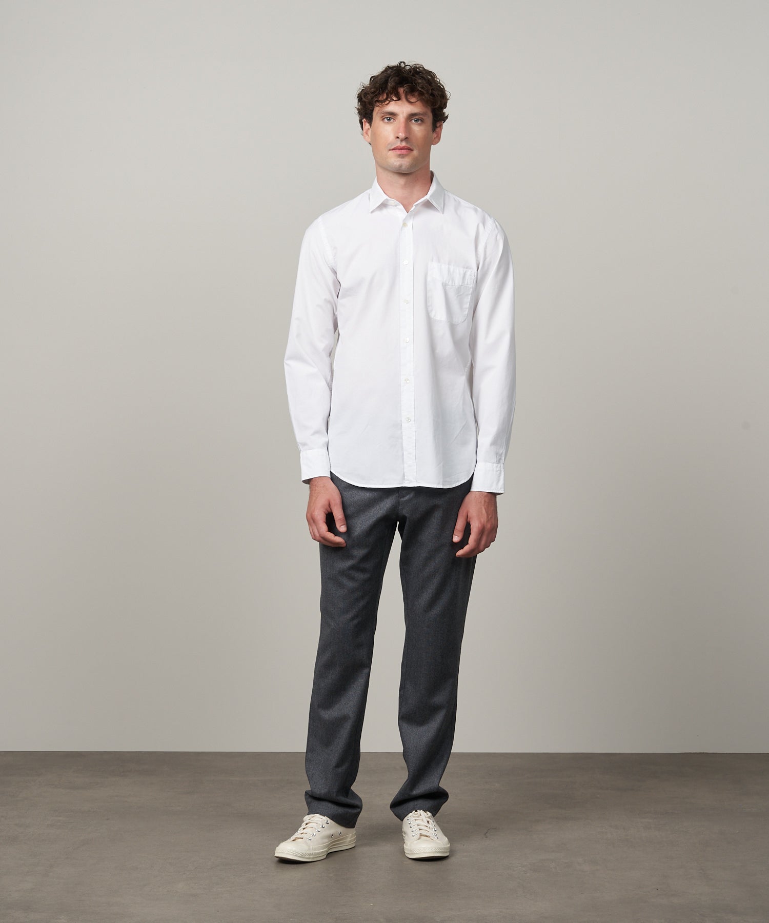 Hartford White Twill Storm Slim-fit Shirt - Estilo Boutique