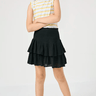 Hayden Girls Smocked Ruffle Tiered Mini Skirt in Black - Estilo Boutique