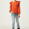 Hayden Girls Soft French Terry Ruffled Long Sleeve Top - Estilo Boutique