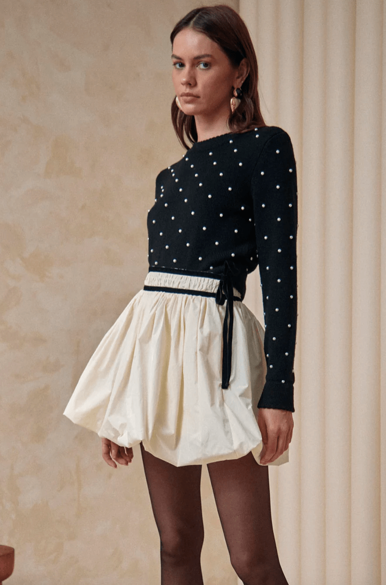 Hunter Bell Angelina Skirt in Ivory - Estilo Boutique